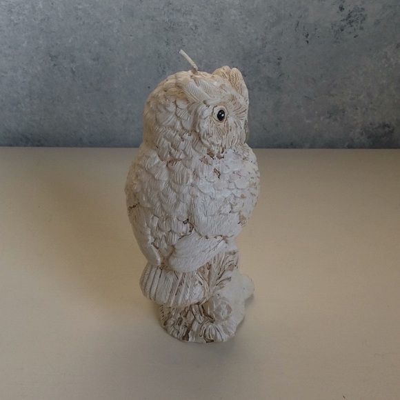 White 6” Tall Owl Candle Vintage - Picture 6 of 13